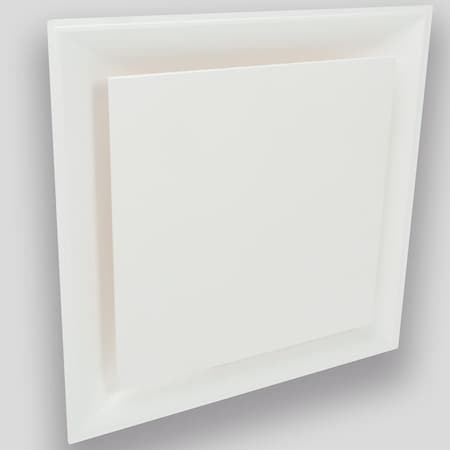 American Louver/Plasticade American Louver Stratus Plaque Diffuser With 10" Neck, White, STR-PQ-10W STR-PQ-10W